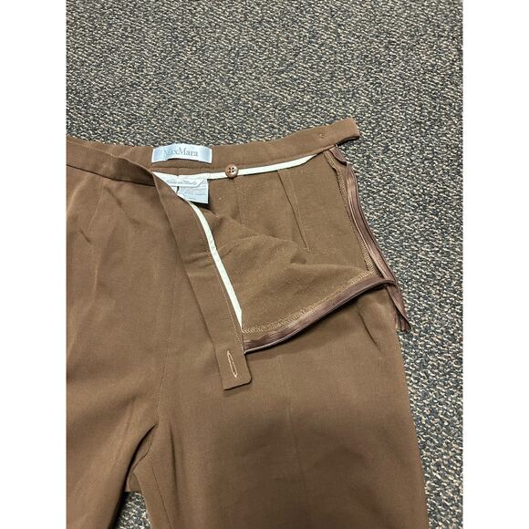 MaxMara Virgin Wool Stretch Pants Made in Italy US Size 6 - Picture 2 of 4